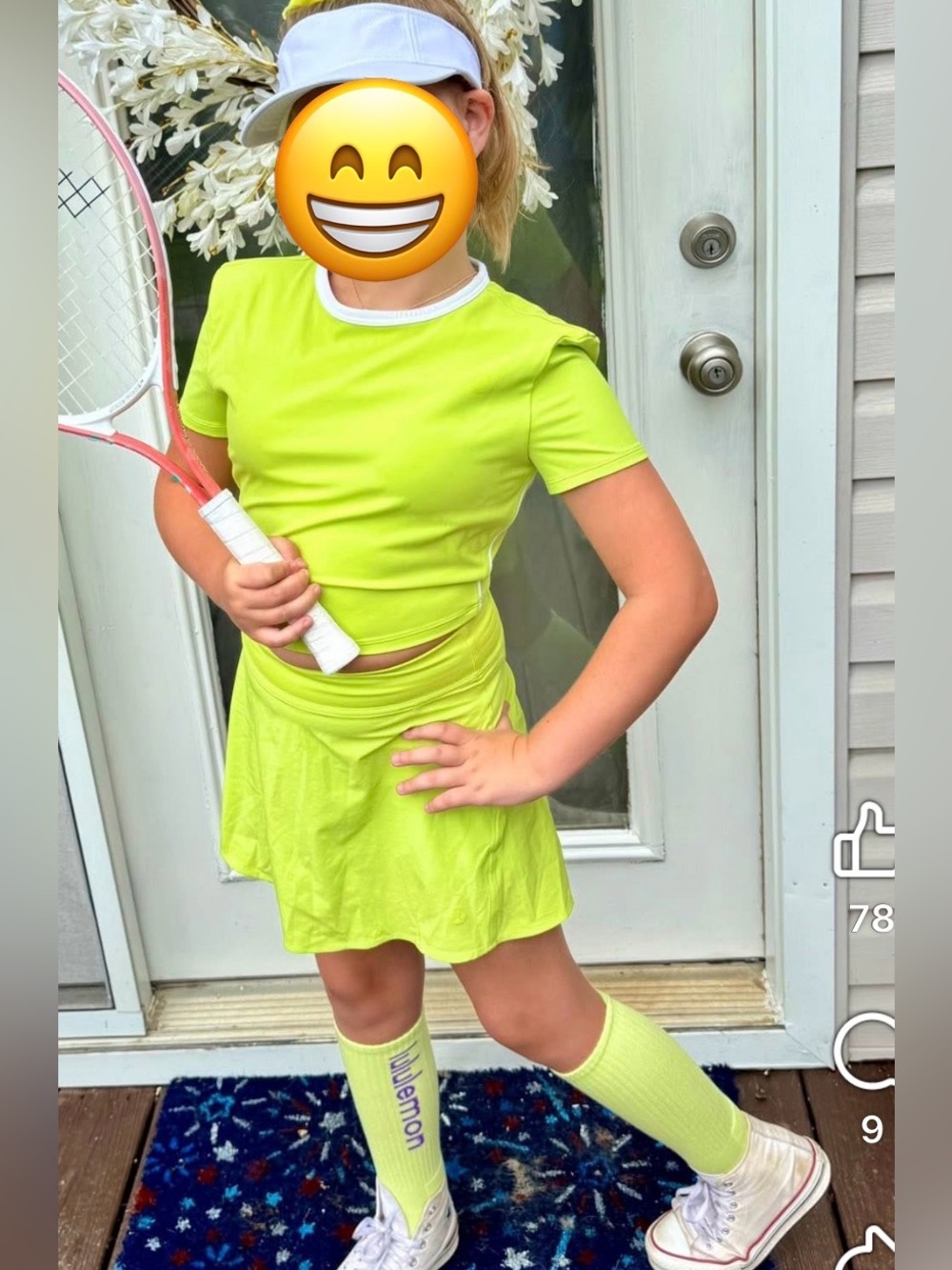 Lululemon Hi Rise Tennis Skirt Beam Yellow & matching Court Rival Cropped shirt - Picture 9 of 9